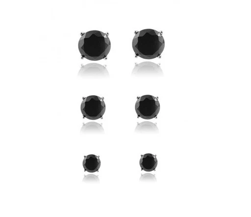 Tappi Orecchie Per Dormire Orecchini Borchie Uomo/donna Argento Sterling 925 - Con Zirconi Cubici 3D, 6mm, Ghiaccio Bling Borchie Zirconi Cubici Uomo Donna