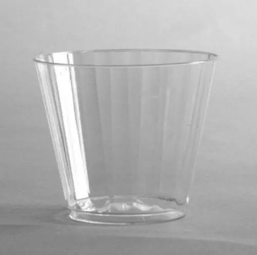 WNA Inc CCR9240 Classic Crystal Plastic Rocks Tumblers, 9 Oz., Clear, Fluted,