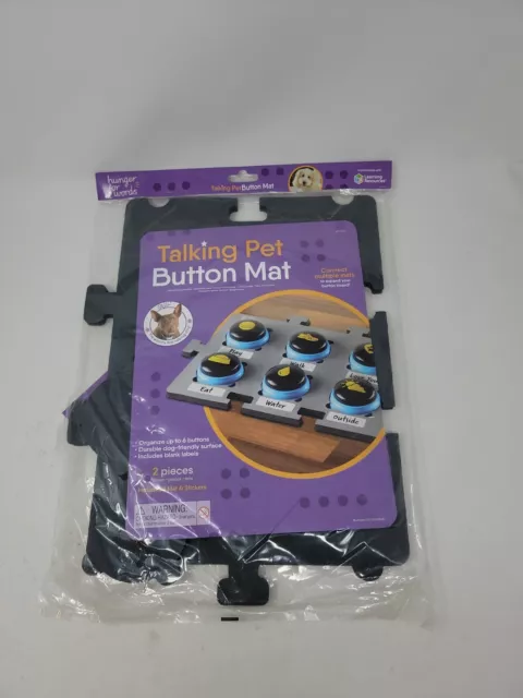 New Hunger For Words Talking Pet Button Mat - 1 Piece Single Mat Rip On Package