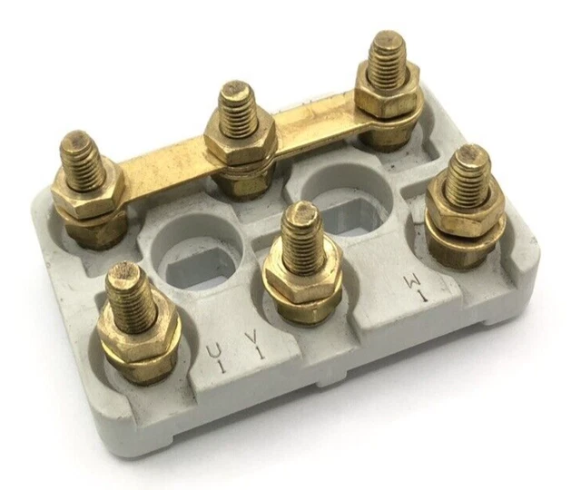 ELECTRIC MOTOR 6 Point Terminal Connection Block Star Delta Link M6 6mm ...
