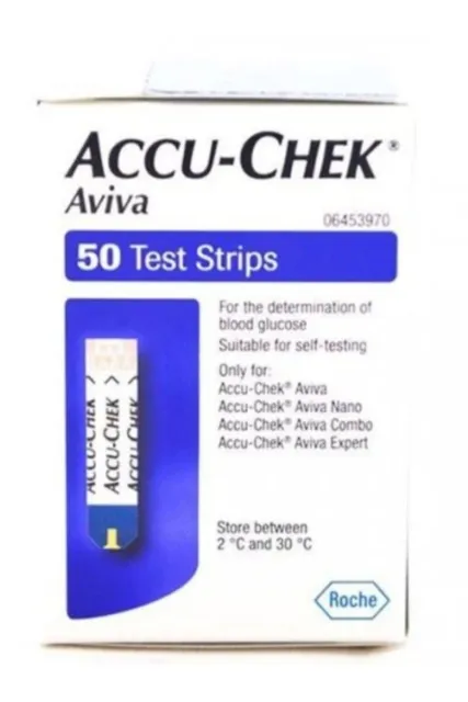2 x EXPIRED 2019-Accu-Chek Aviva Blood Glucose Test Strips - 2x 50. FREE POSTAGE