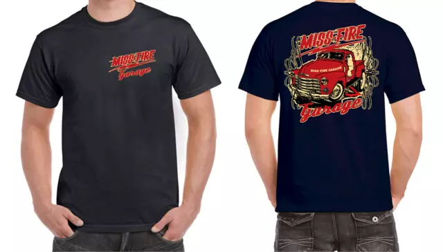 Miss Fire Garage Hot Rod T-Shirt T Shirt Clothing 100% Cotton Rat Rod Hot Rod