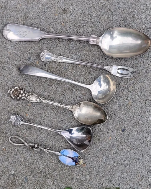 Mixed Sterling Silver Spoons Scrap or Not Lot *163 grams*
