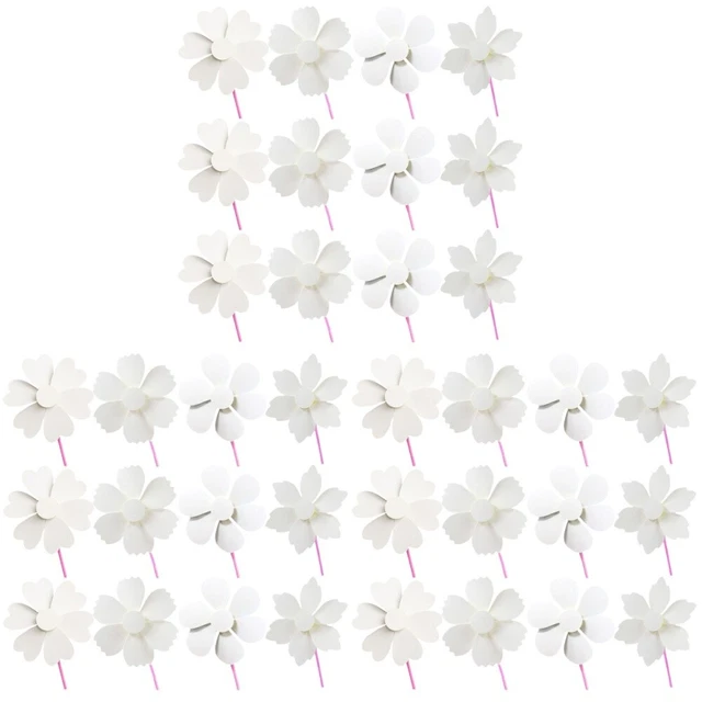 36 PCs leeres Pinwheel Unbemaltes Pinwheel DIY Malmals Zeichnen Pinwheel für