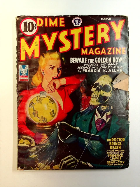 Dime Mystery Magazine Pulp Mar 1943 Vol. 28 #3 GD/VG 3.0