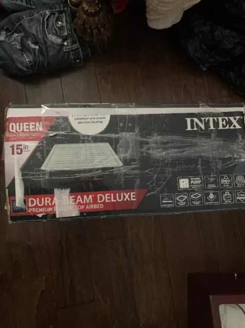 Intex Queen 15 Dura-Beam Dream Lux Airbed Mattress with Built-in Pump 