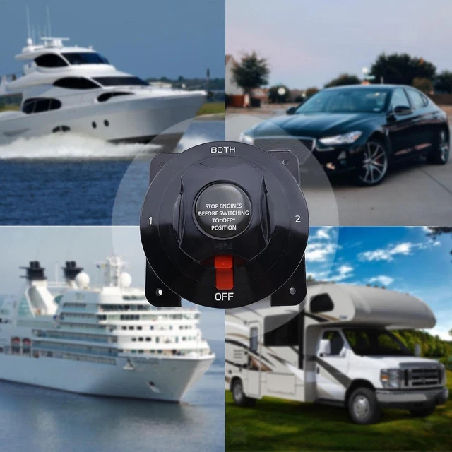 6006 Interrupteur De Batterie De Yacht à Circuit Unique ON-OFF, Résistant Pour Bateau Marin DC 12-48 V, Avec Couvercle Isolant Et Conception De à