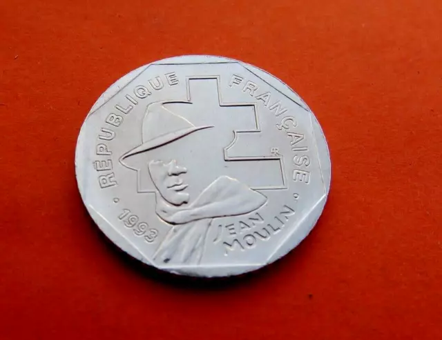 Superbe Pièce de Monnaie FRANCE 2 F 1993 "JEAN  MOULIN "