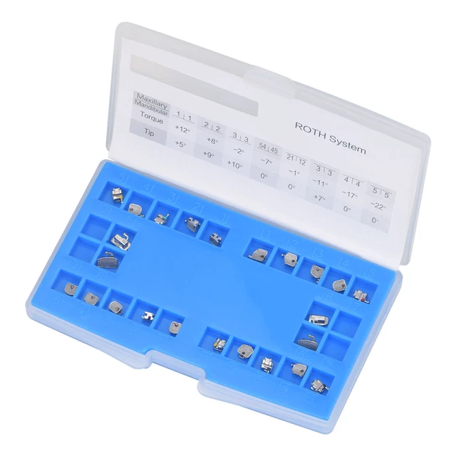 Dental Orthodontic Self-Ligating Brackets Metal Brace Mini Roth 022 345H