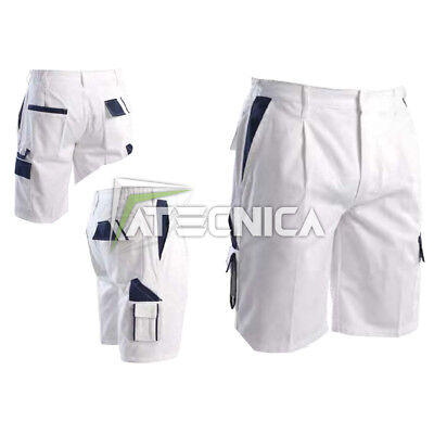 Bermuda bianco da lavoro con tasche AERRE COL pantalone corto imbianchini pittor