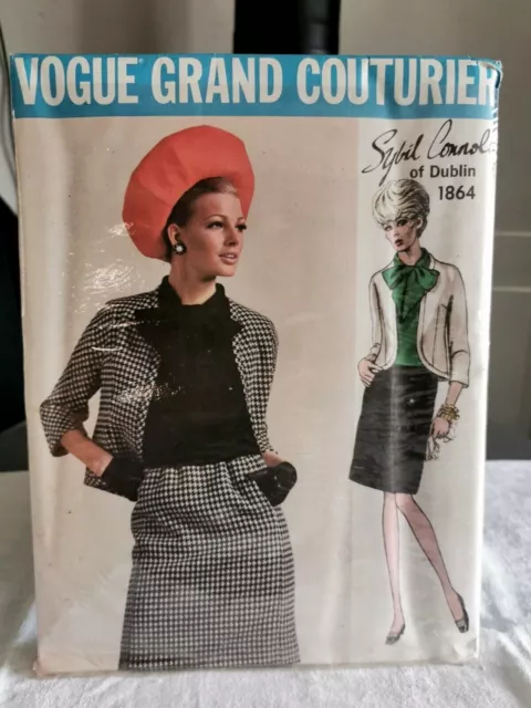 1864 Patron Vogue Vintage T French Pattern 1967 Sybil Connolly Of Dubli 40 Au 44