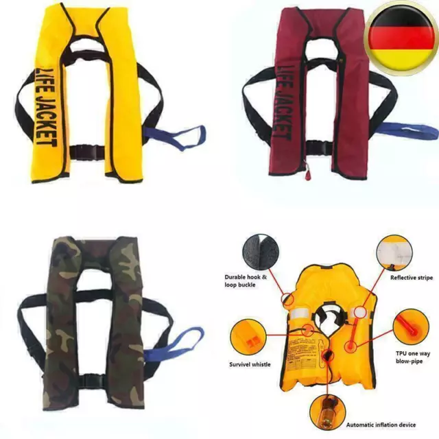 Inflatable life jacket 150N professional sailboat vest for adults