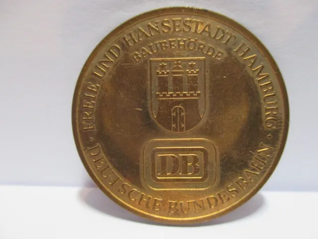 Münze Medaille DB Deutsche Bundesbahn Baubehörde Hamburg Verkehrsverbund 65-75