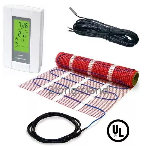 ELECTRIC TILE RADIANT FLOOR HEAT SYSTEM, WARM FLOOR KIT, 120V with Thermostat