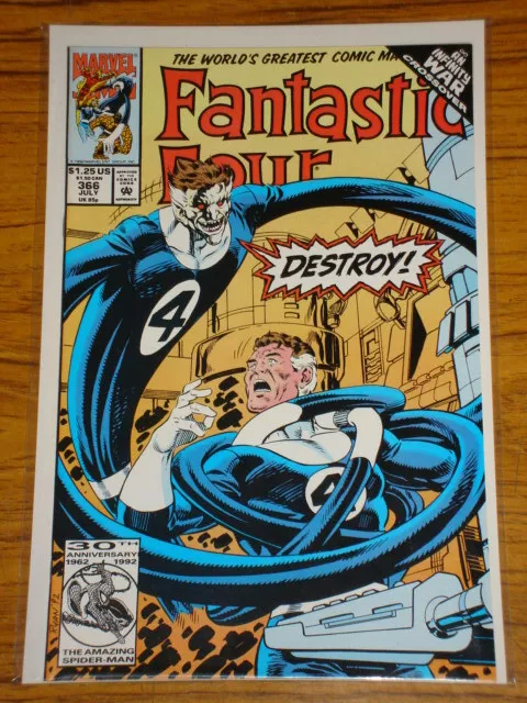 Fantastic Four #366 Vol1 Marvel Comics Infinity War July 1992