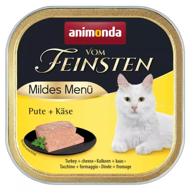 Animonda vom Feinsten Mildes Menue Pute & Käse 32 x 100g (17,47€/kg)