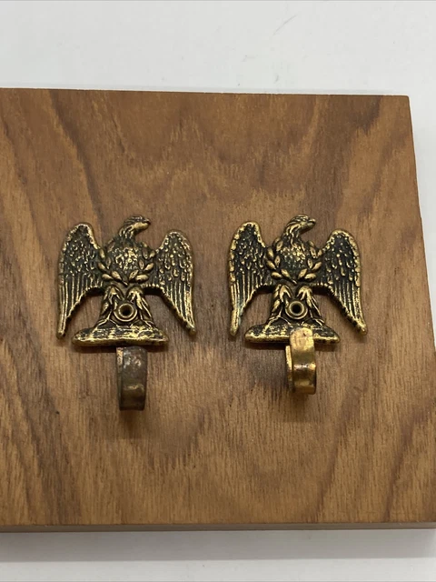 Vintage Brass Eagle Hook Wingspan Small Size Mixed Metal Lot Of 2 / 1-3/4”x1-1/8 2
