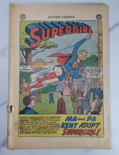 ACTION COMICS #275 1961 COVER LESS SUPERMAN COMIC Supergirl Brainiac