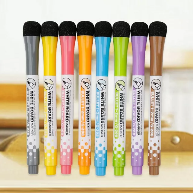 8 Color Non-toxic Painting Erasable Markers Mark Pen Magnetic Whiteboard Pen HG 3