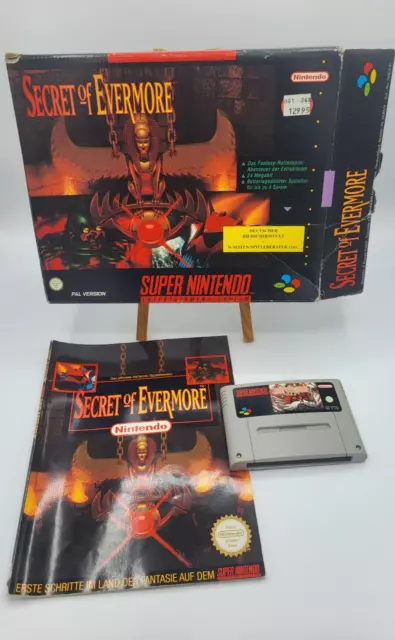 Secret Of Evermore Super Nintendo SNES , Big Box OVP mit Spieleberater