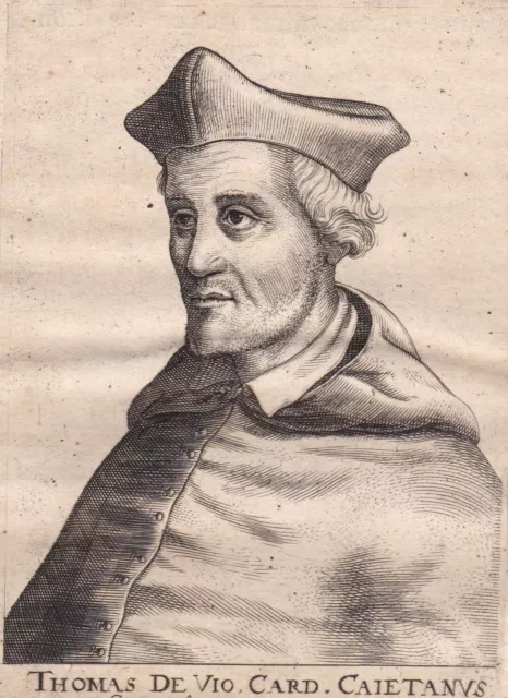 Portrait XVIIe Thomas De Vio Caietan Cajetan Cardinal Théologien  1644