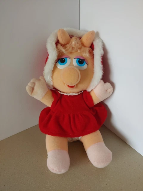 Vintage Baby Miss Piggy Stuffed 11" Plush Jim Henson Muppet Babies 1987 Doll