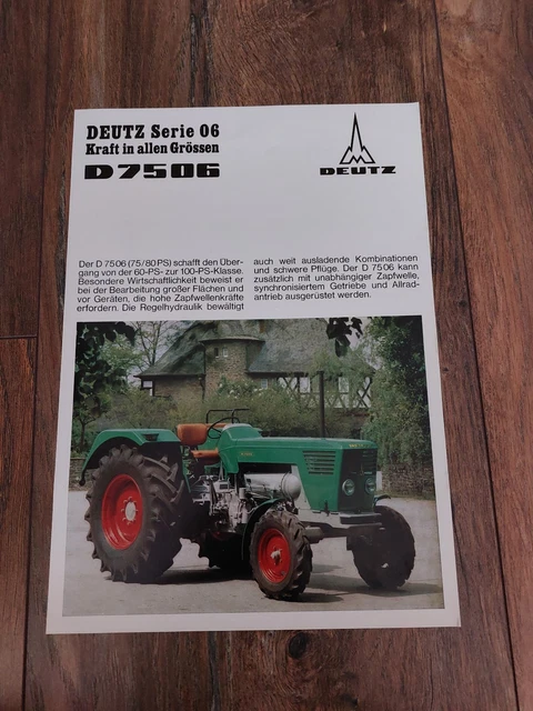 ORIGINAL PROSPEKT DEUTZ 75 06 Serie 06 Traktor Schlepper EUR 27 50 original-prospekt-deutz-75-06-serie-06-traktor-schlepper-eur-27-50
