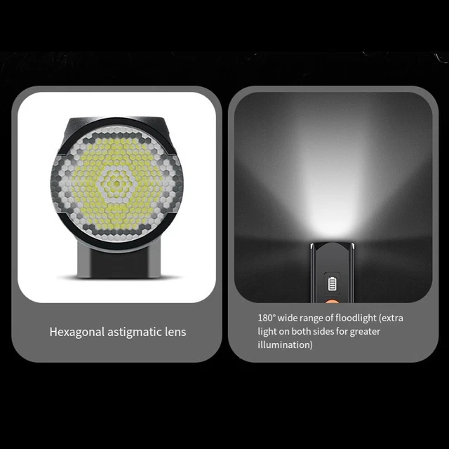 CHARGEABLE USB ELECTRIC Bicycle Light Small And Portable Abs ALUMINUM