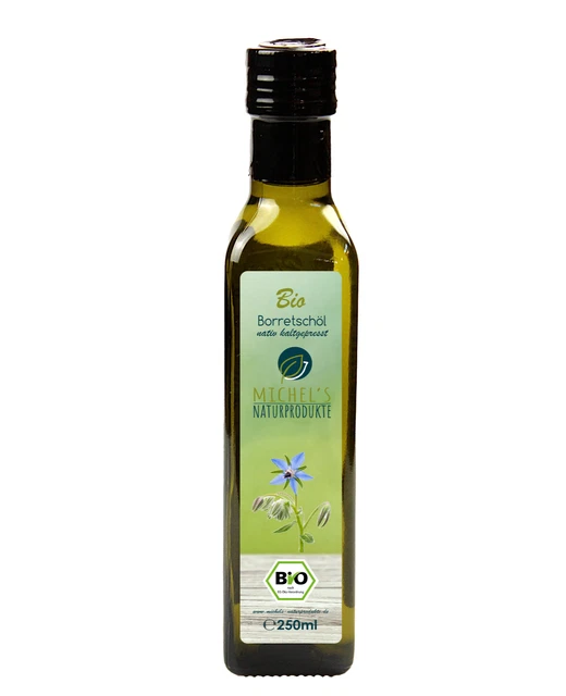 Aroma Labs Borretschöl Bio – Natives Pflanzenöl, 50 Ml, Kaltgepresst, Ecocert Zertifiziert
