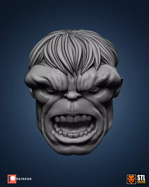 Incredible Hulk McFarlane style v3 custom head for Marvel Comics action figure