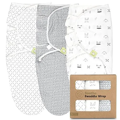 Sacos de dormir orgánicos para bebés - paquete de 3 recién nacidos 3 unidades (paquete de 1) nórdico