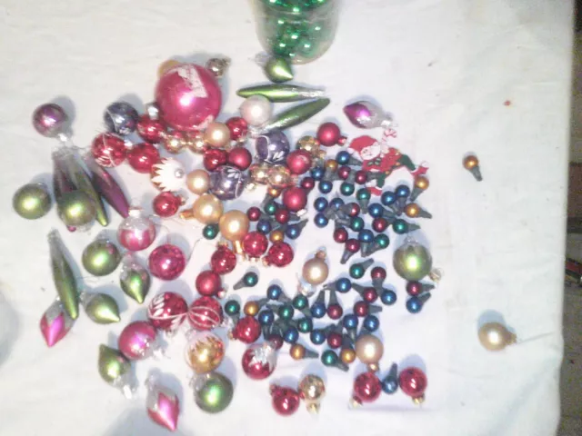 Lot Of Mostly Tiny Mercury Christmas Tree Ornaments Some Old