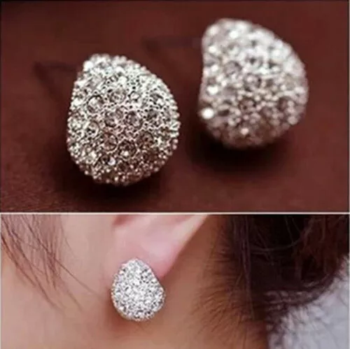 HOT Crystal Rhinestone Stud Earrings Women Fashion Jewelry Gifts 1Pair 2