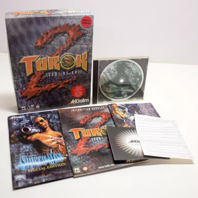 Turok 2: Seeds of Evil Limited Edition in Big Box by Acclaim - PC CD-ROM - 15+