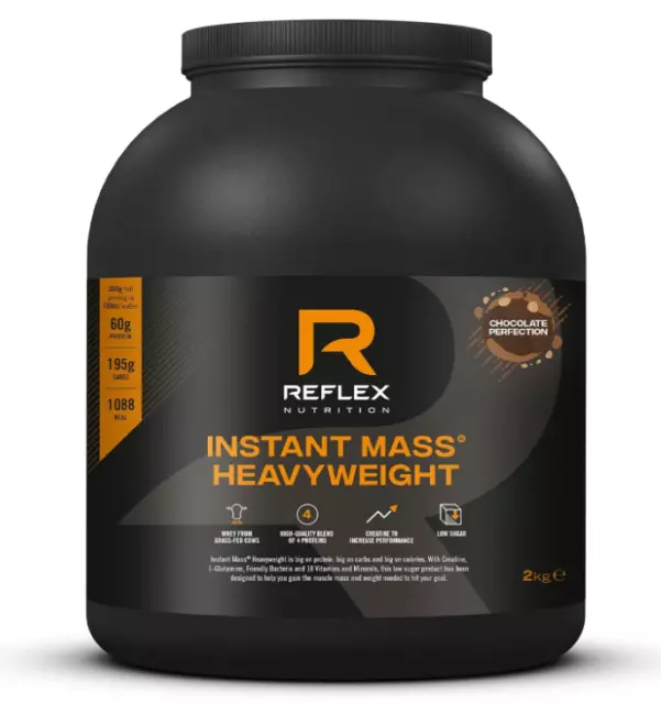 Reflex Nutrition Instant Mass Heavyweight 1000 Calories Per Serving, 60g(2kg)