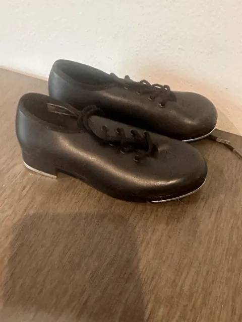 Bloch Kids Size 9 1/2 Techno Tap Black Leather Tap Dance Shoes
