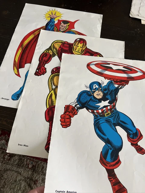 THREE 1966 Vintage Mighty Marvel Marching Society Club Posters