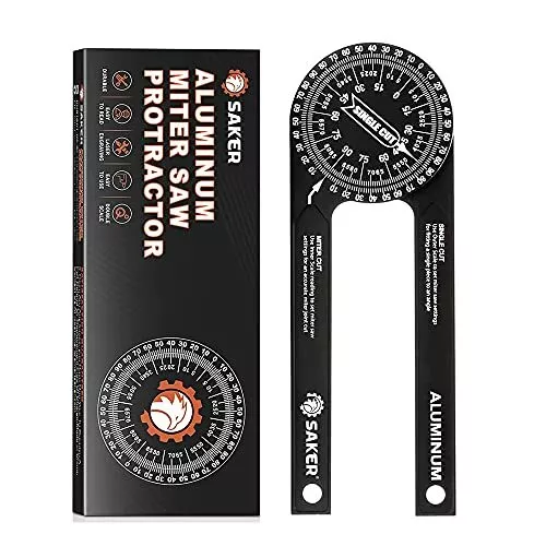 Saker Miter Saw Protractor|7 Inch Aluminum Protractor Angle Finder Featuring