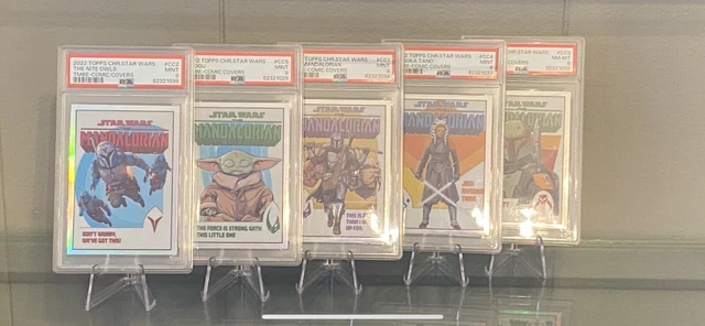 2022 Topps Star Wars Chrome Mandalorian Comic Covers ALL 5 PSA 99998 Read Des.