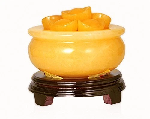 Feng Shui Golden Treasure Basin + 10 Pcs Ingot/Yuan Bao Wealth Porsperity