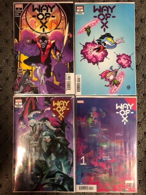 4x WAY OF X #1 / 1ST PRINT + SKOTTIE YOUNG + VICENTINI + DESIGN VARIANT