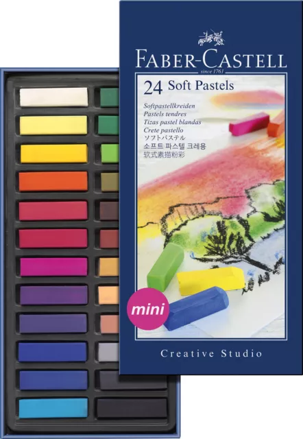 FABER-CASTELL 24 o. 72 Pastellkreide STUDIO QUALITY mini farbsortiert wählen Sie