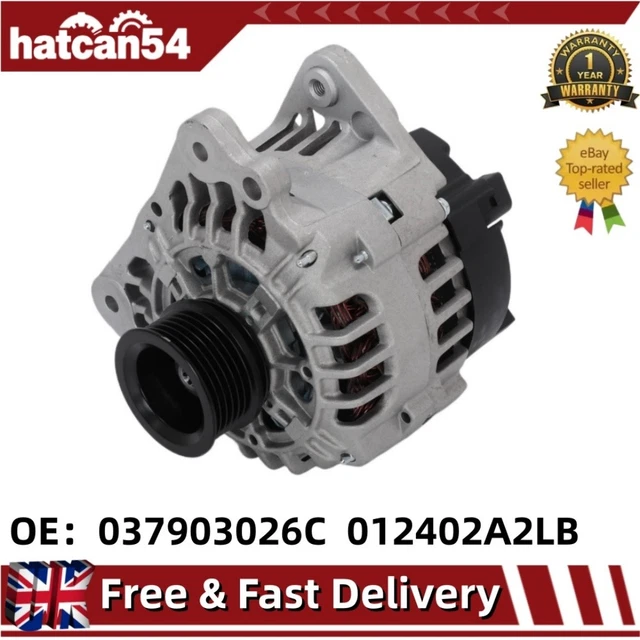 Alternator For VW Volkswagen VW Golf Mk4 1.4 1.6 1.8 1.9 2.0 FSI TDI 037903026C