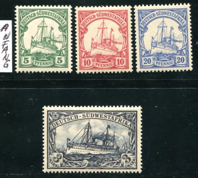 Deutsche Kolonien Dswa 1901 12-14, 22 ** Postfrisch Tadellos 365€(H0790