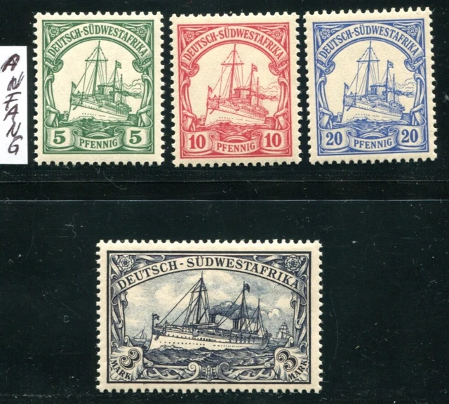Deutsche Kolonien Dswa 1901 12-14, 22 ** Postfrisch Tadellos 365€(H0790
