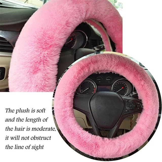 Soffice Pelliccia Coprivolante Set per Auto Set 3 Lana Morbida Inverno