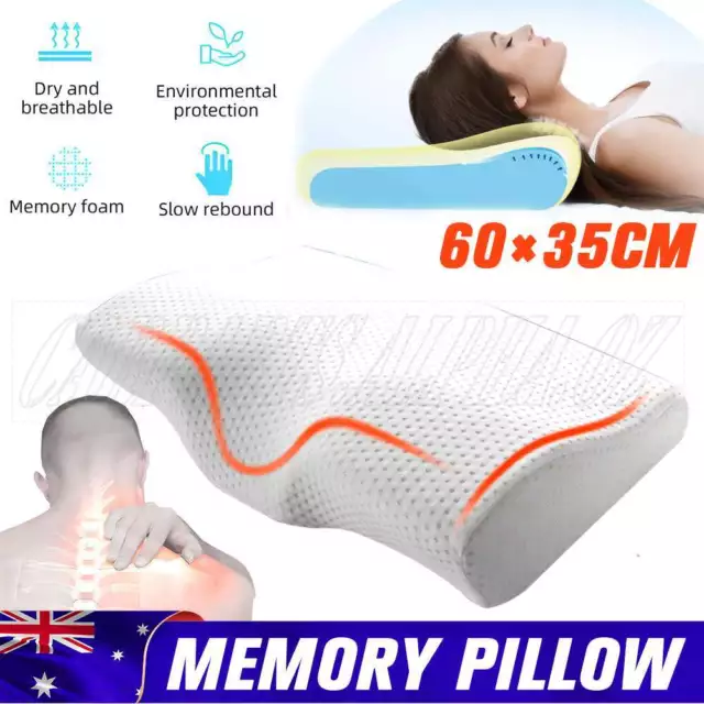 Giselle Memory Foam Pillow Neck Pillows Contour Rebound Pain Relief Support AU