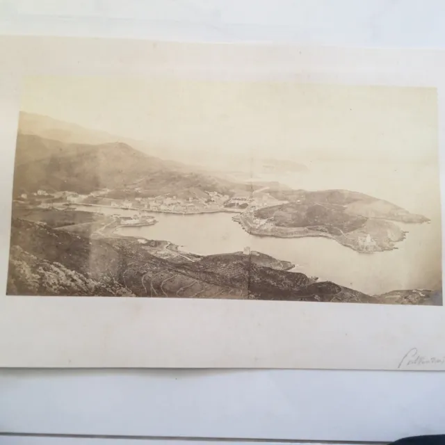 Original 19th century photo - FRANCE - Port Vendres - Panorama c1860