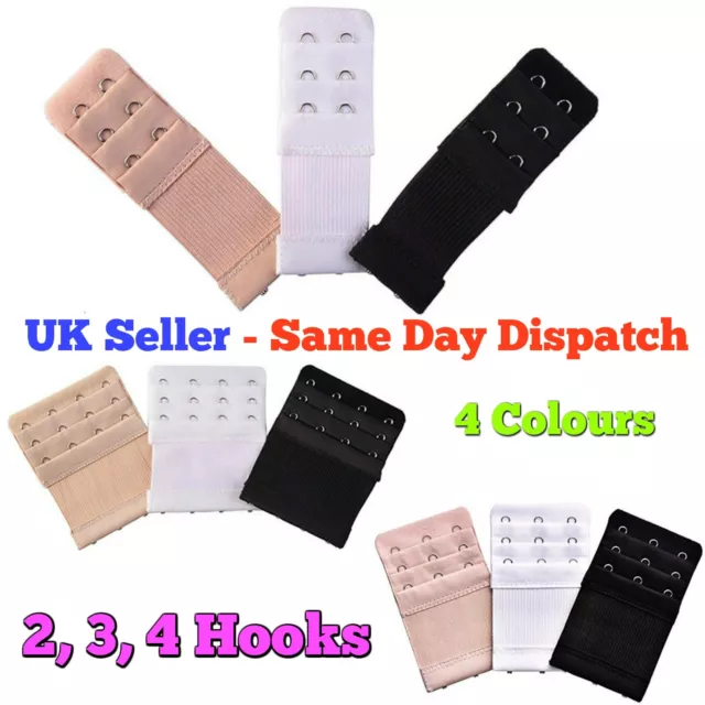 2,3,4 Hook Bra Extender 4 Colours Ladies Bra Extension Strap Maternity Underwear