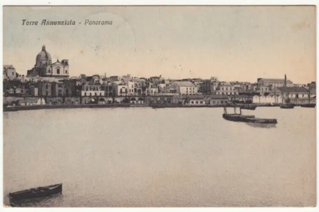 23-24108 - Napoli Torre Annunziata - Panoramadal Mare Viaggiata 1930 Fb Asportat
